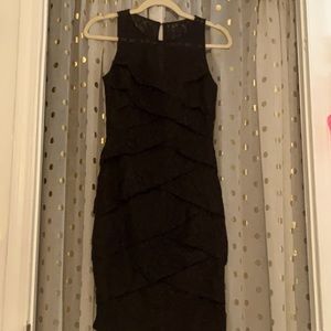 White/black house dress